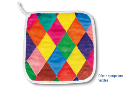 Manopla de cocina de algodón blanco con pespuntes - Algodón, lino - Textiles – 10doigts.fr