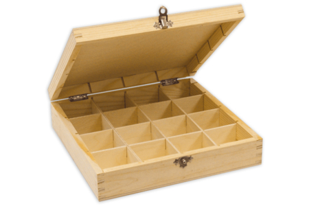 Caja de madera a 16 compartimentos - Cajas de madera – 10doigts.fr