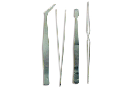 Assorted Precision Tweezers - 4 Pieces - 0 - Grout and Tools for Mosaics - 10doigts.com - Grout and Tools for Mosaics – 10doigts.fr
