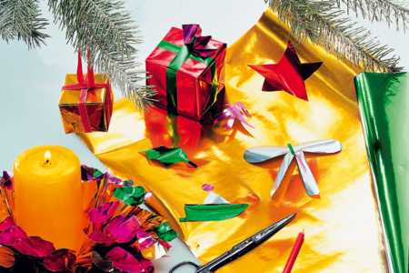 Rollo de papel de aluminio metalizado de cara simple - Papel metálico, brillante – 10doigts.fr