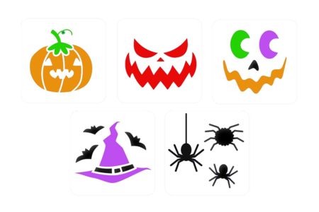 5 plantillas de Halloween - Plantillas festivas – 10doigts.fr