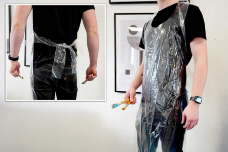 50 Delantales de plástico transparente - Delantales y protecciones – 10doigts.fr