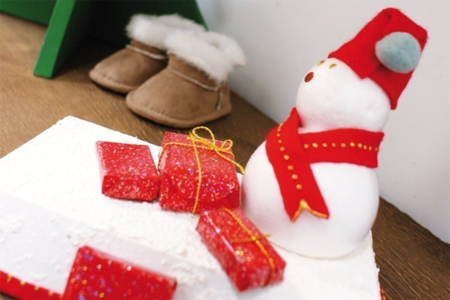 Pintura efecto nieve sobre bolas de poliestireno - Pintura en relieve – 10doigts.fr