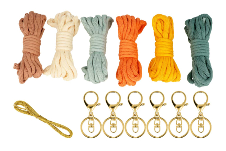 6 llaveros en macramé - Llaveros – 10doigts.fr