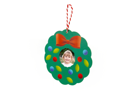 6 colgantes marco de fotos corona - Kits creativos de Navidad para los niños – 10doigts.fr