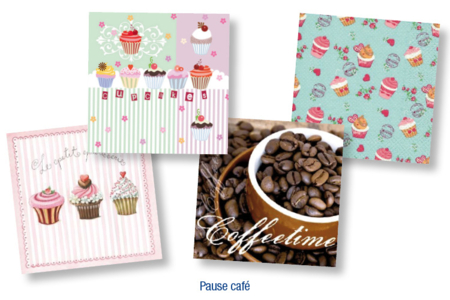 Set of 12 "Coffee Break" Napkins - 0 - 10doigts.com - 10doigts.fr