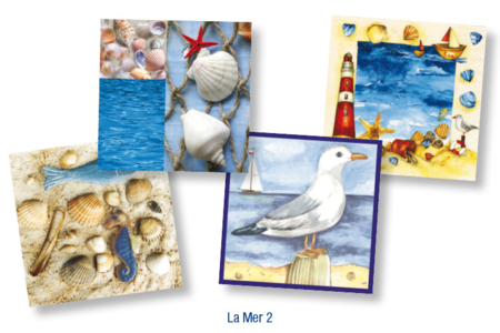 Set of 12 Napkins "The Sea 2" - 0 - 10doigts.com - 10doigts.fr