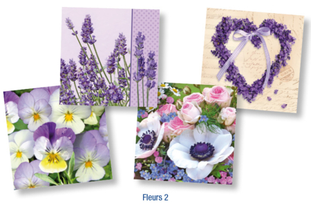 Set of 12 Napkins "Flowers 2" - 0 - 10doigts.com - 10doigts.fr