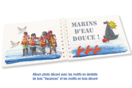 Decorated Wooden "Sea" Motifs - 8 Pieces - 6 - Painted Wooden Decor - 10doigts.com - Painted Wooden Decor – 10doigts.fr