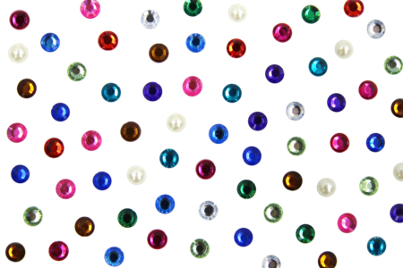 72 Strass adhesivos redondos colores surtidos - Strass adhesivos – 10doigts.fr