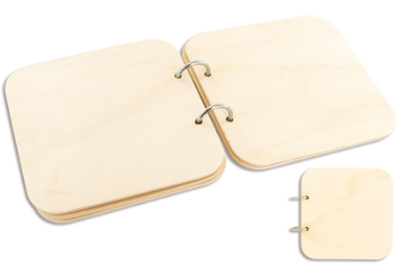 Square Wooden Photo Album - 5 - Albums and Notebooks - 10doigts.com - Albums and Notebooks – 10doigts.fr