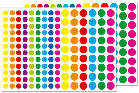 Bright Round Stickers - 324 pcs - 1 - Assorted Shapes Stickers - 10doigts.com - Assorted Shapes Stickers – 10doigts.fr