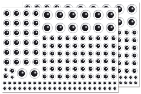 Black Eye Stickers - 296 Eyes - 1 - Eye and Face Stickers - 10doigts.com - Eye and Face Stickers – 10doigts.fr