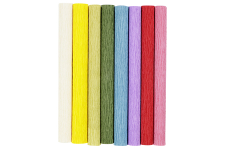 Bright Crepe Paper - 8 Rolls - 1 - Crepe paper flowers - 10doigts.com - Crepe paper flowers – 10doigts.fr