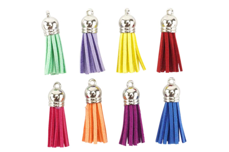 Faux Suede Pom Poms - 8 Pieces - 3 - Craft Pom Poms - 10doigts.com - Craft Pom Poms – 10doigts.fr