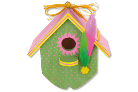 Raw Wood Birdhouse to Decorate - 15 cm - 4 - Wooden Birdhouses and Feeders - 10doigts.com - Wooden Birdhouses and Feeders – 10doigts.fr