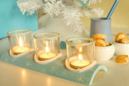 3 verrines de vidrio con soporte de madera semirredonda - Soportes de Vidrio – 10doigts.fr