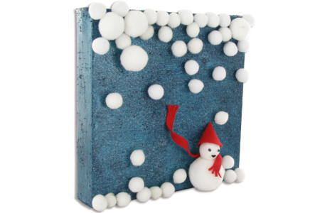 Pompones blancos, tamaños variados - 72 piezas - Pompones para manualidades creativas – 10doigts.fr