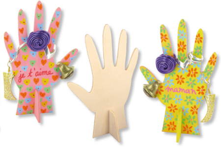 Main portanillos de madera - Cajas y soportes para joyas – 10doigts.fr