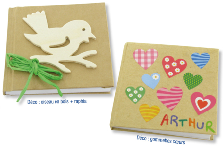 Idea crea sobre cuaderno de cartón papel maché - Álbumes y cuadernos – 10doigts.fr