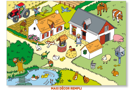 "Escena de vida" La granja : Decoración llena - 10doigts.fr