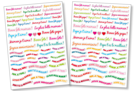 Message Stickers - 114 pcs - 5 - Celebration Messages - 10doigts.com - Celebration Messages – 10doigts.fr