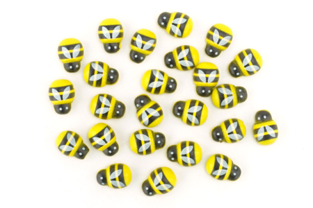Wooden Adhesive Bees - 24 Pieces - 4 - Painted Wooden Decor - 10doigts.com - Painted Wooden Decor – 10doigts.fr