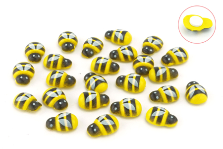 Wooden Adhesive Bees - 24 Pieces - 1 - Painted Wooden Decor - 10doigts.com - Painted Wooden Decor – 10doigts.fr