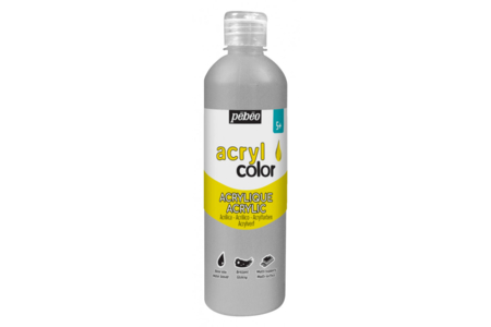 silver acrylic - Satin Finish Acrylic Paint – 10doigts.fr