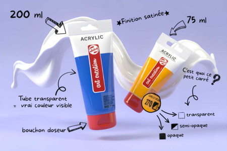 Talens Acrylic Paint - 200 ml - 2 - Satin Finish Acrylic Paint - 10doigts.com - Satin Finish Acrylic Paint – 10doigts.fr