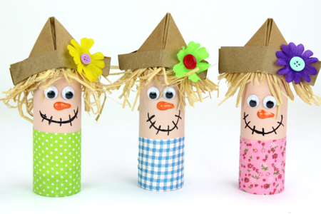Scarecrows with Cardboard Rolls - 2 - Autumn Crafts - 10doigts.com - Autumn Crafts – 10doigts.fr