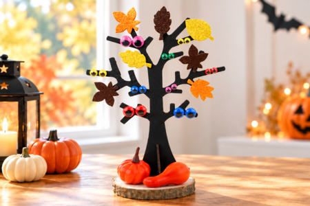 Child Activity Halloween Tree Eyes - Halloween Crafts – 10doigts.fr