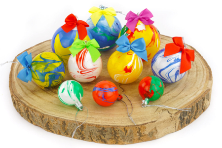 Marbled Christmas Baubles - 6 - Christmas Tree Ornement Crafts - 10doigts.com - Christmas Tree Ornement Crafts – 10doigts.fr