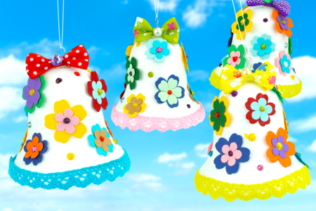 Flowered Easter Bells - 2 - DIY Easter Crafts - 10doigts.com - DIY Easter Crafts – 10doigts.fr