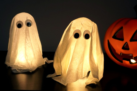 Actividad Niña Fantasma Halloween Luminoso - Actividades manuales Halloween – 10doigts.fr