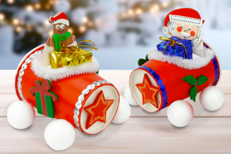 Actividad Niño Navidad Coche de Papá Noel - Actividades manuales personajes de Navidad – 10doigts.fr