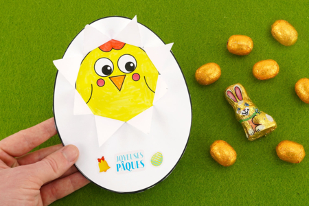 Actividad infantil Huevo pollito Pascua - Actividades manuales DIY Pascua – 10doigts.fr