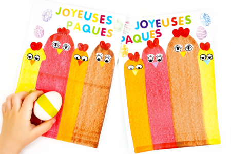 actividad niño pintura raclette - Actividades manuales DIY Pascua – 10doigts.fr