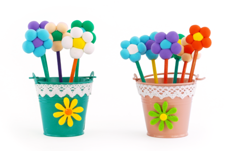 Actividad Infantil Maceta Flor Pasta Moldar - Actividades manuales de modelado – 10doigts.fr