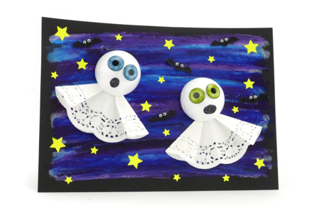 The Little Flying Ghosts - 3 - Halloween Crafts - 10doigts.com - Halloween Crafts – 10doigts.fr