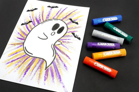 activité fantome halloween dessin enfant - Halloween Crafts – 10doigts.fr