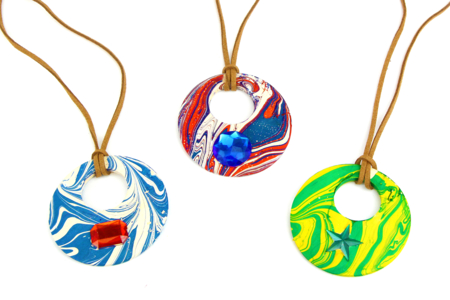 Actividad Fiesta Madre Collar Marbling - Manualidades día de la madre – 10doigts.fr