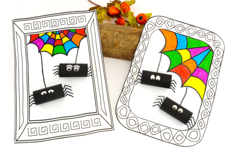 Actividad Halloween Araña Rodillo papel - Actividades manuales Halloween – 10doigts.fr