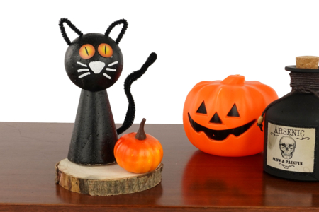 Black Cat Halloween in Styrofoam - 4 - Halloween Crafts - 10doigts.com - Halloween Crafts – 10doigts.fr