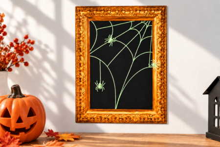 Halloween Activity for Kids: Phosphorescent Spider Web - Halloween Crafts – 10doigts.fr
