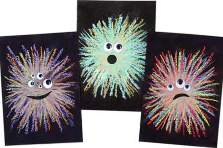 Halloween Monster Chalk Activity - Halloween Crafts – 10doigts.fr