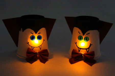 Vampire with a Light-Up Nose - 3 - Halloween Crafts - 10doigts.com - Halloween Crafts – 10doigts.fr