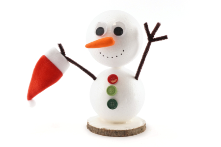 Snowman with Styrofoam Balls - 3 - Christmas Crafts - 10doigts.com - Christmas Crafts – 10doigts.fr