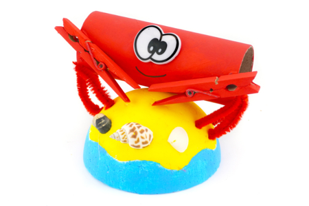 Basil the Crab on His Island - 3 - Summer Crafts - 10doigts.com - Summer Crafts – 10doigts.fr