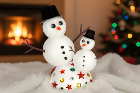 Actividad Navidad Muñeco de Nieve Niños - Actividades manuales personajes de Navidad – 10doigts.fr